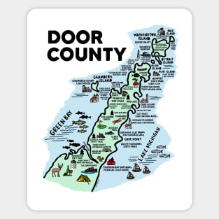 Door County Map Sticker
